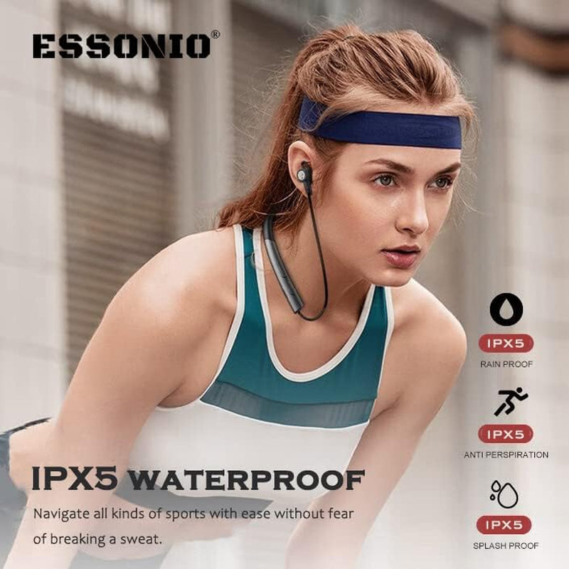 Bluetooth Headphones Wireless Earbuds Neckband Bluetooth Headphones Noise Cancelling with Microphone for Sports, Running Headphones